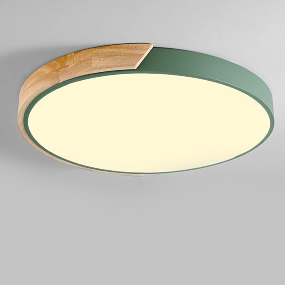 16'' LED 5-Light Flush Mount Lights Nordic Style LED Metal PVC Wood Bamboo Dimmable Ceiling Lights-dazuma