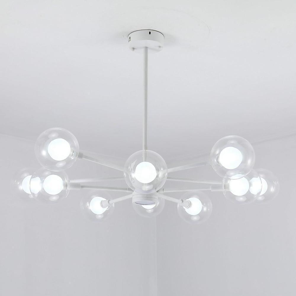 37'' LED 10-Light Mini Style Chandelier Contemporary Chic & Modern Metal Glass Sputnik Globe Design-dazuma