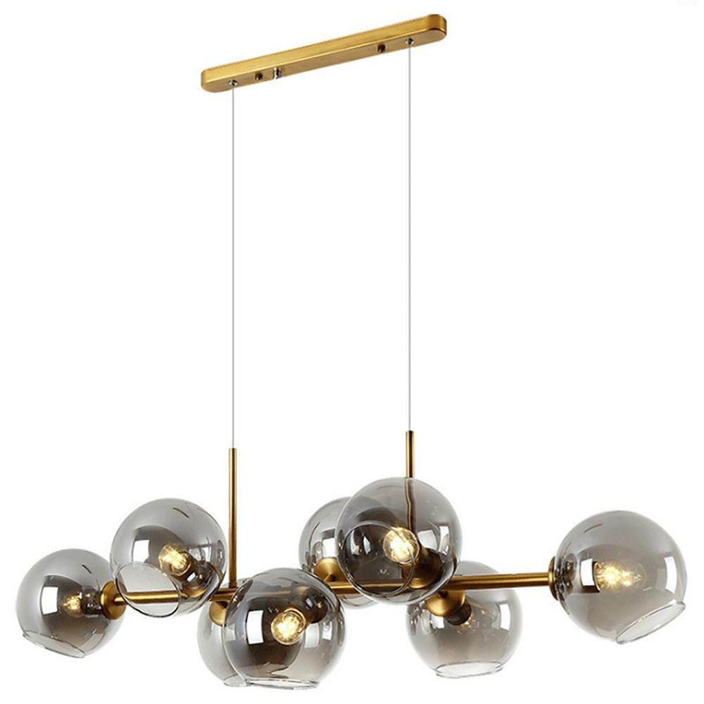 43'' LED 8-Light Single Design Chandelier Nordic Style Metal Glass Island Lights-dazuma