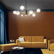 8 - light Glass LED Modern Sputnik Chandelier Hanging Lamp Island Lights