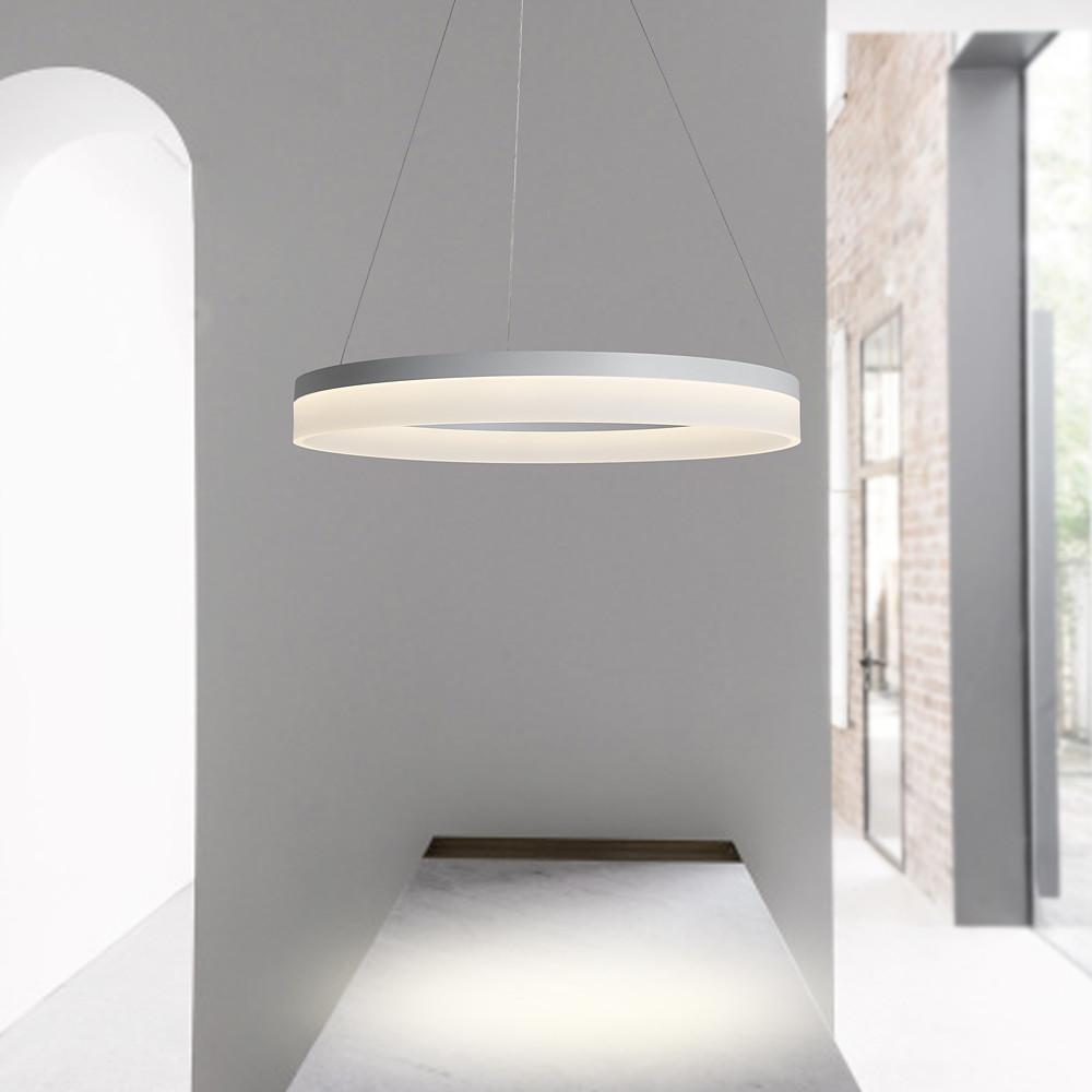 16'' LED 1-Light Single Design Pendant Light Modern LED Aluminum Acrylic Circle Circle Design