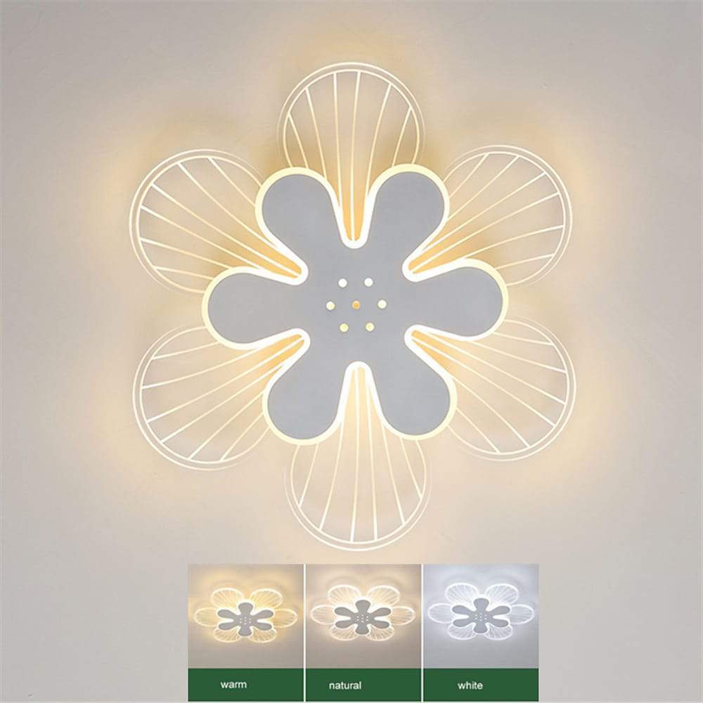 24'' LED 2-Light Geometric Shapes Flush Mount Lights Metal Acrylic Flush Mounts Semi Flush Mounts-dazuma