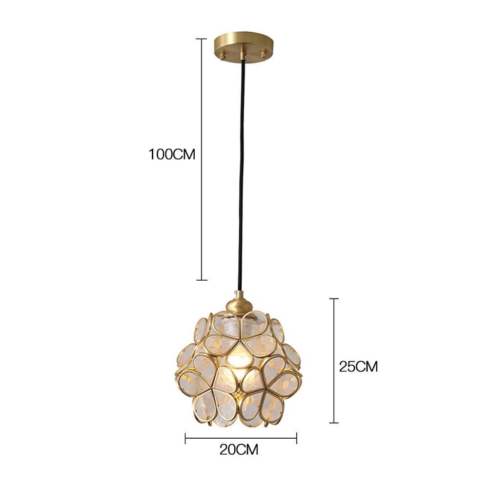 8'' LED 1-Light Lantern Desgin Globe Design Pendant Light Nordic Style Tiffany Copper Crystal Lantern Modern Style Artistic Style Island Lights-dazuma