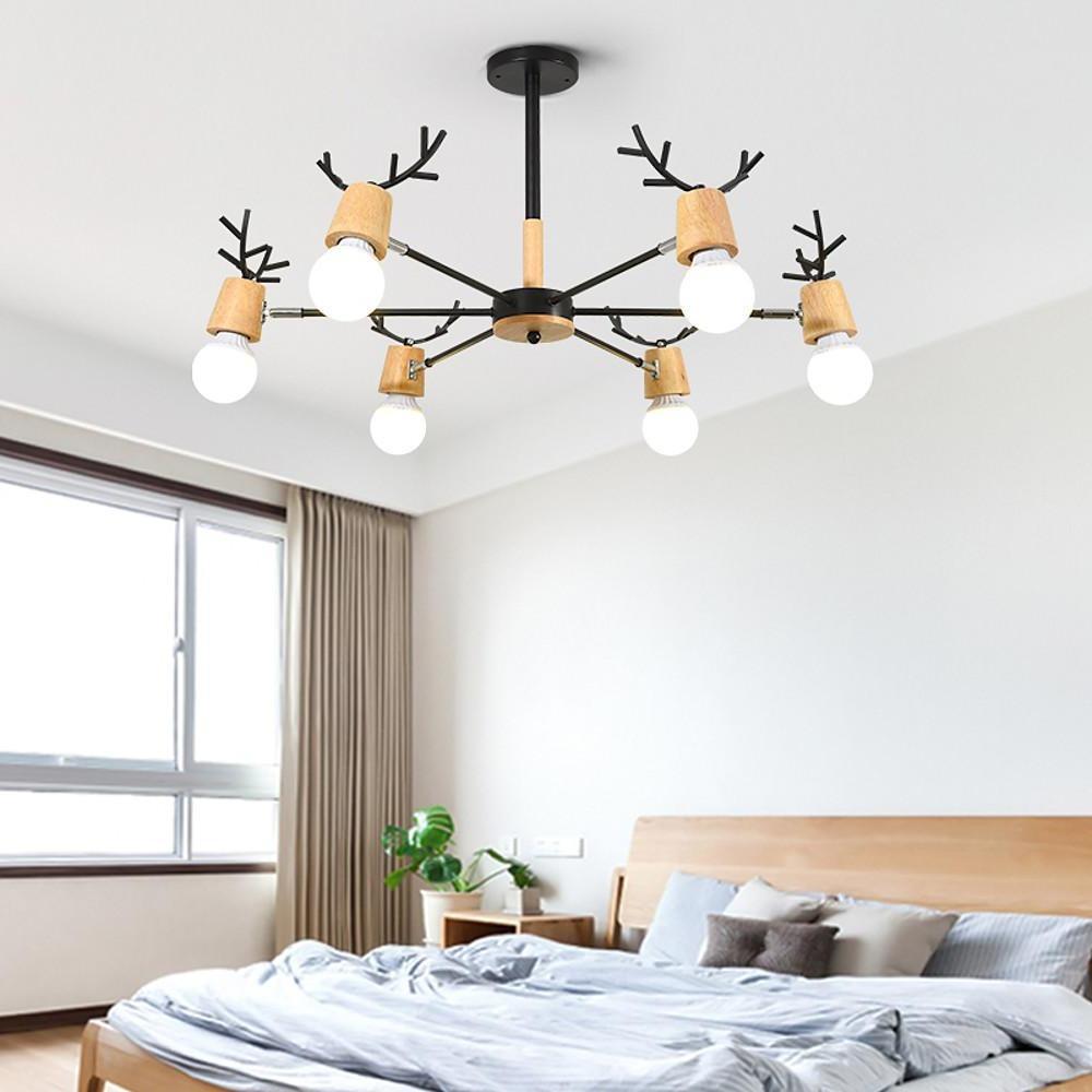 6 - light Antlers - shaped LED Nordic Chandeliers Ceiling Lights Hanging Lamp