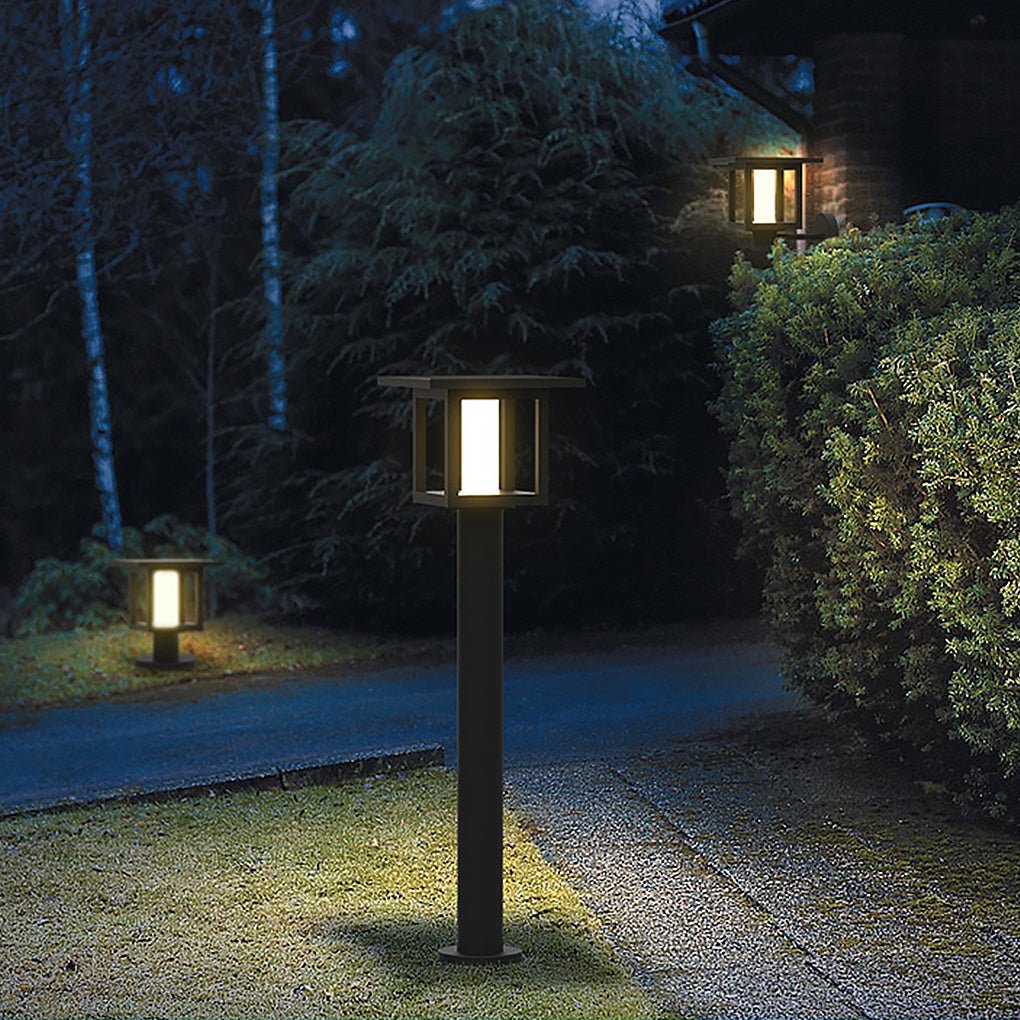 Villa Fence Post Lights Solar Outdoor LED Landscape Lighting Wall Light - Dazuma