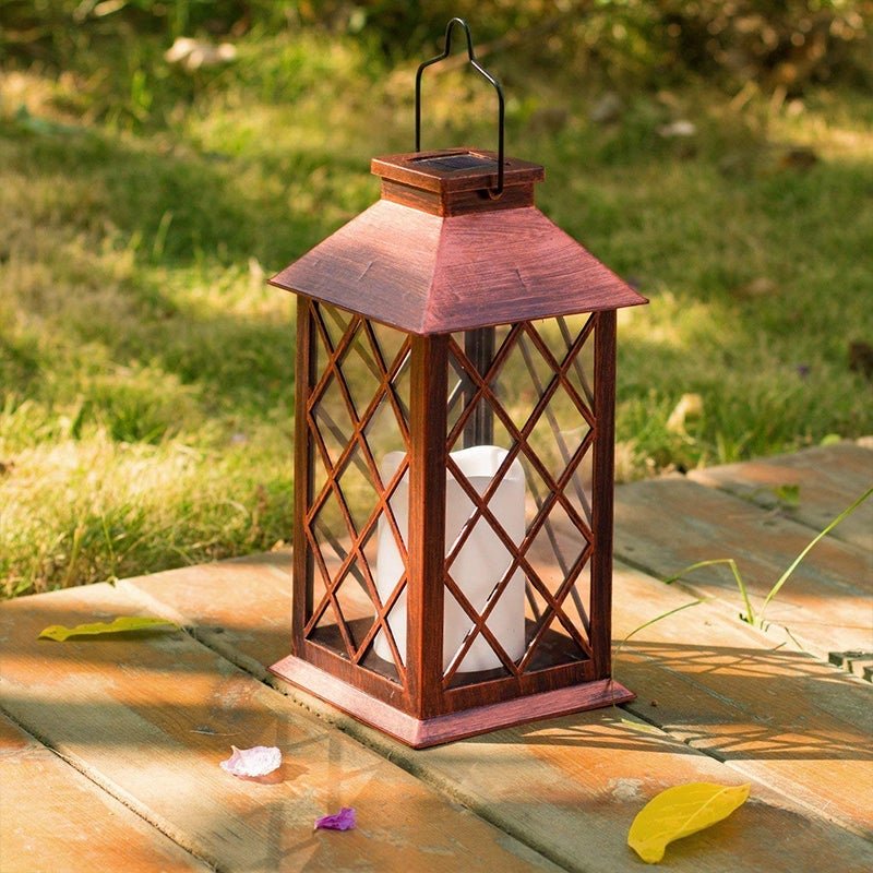 Vintage Garden Lanterns: Solar LED Candle Outdoor Lamp – Dazuma