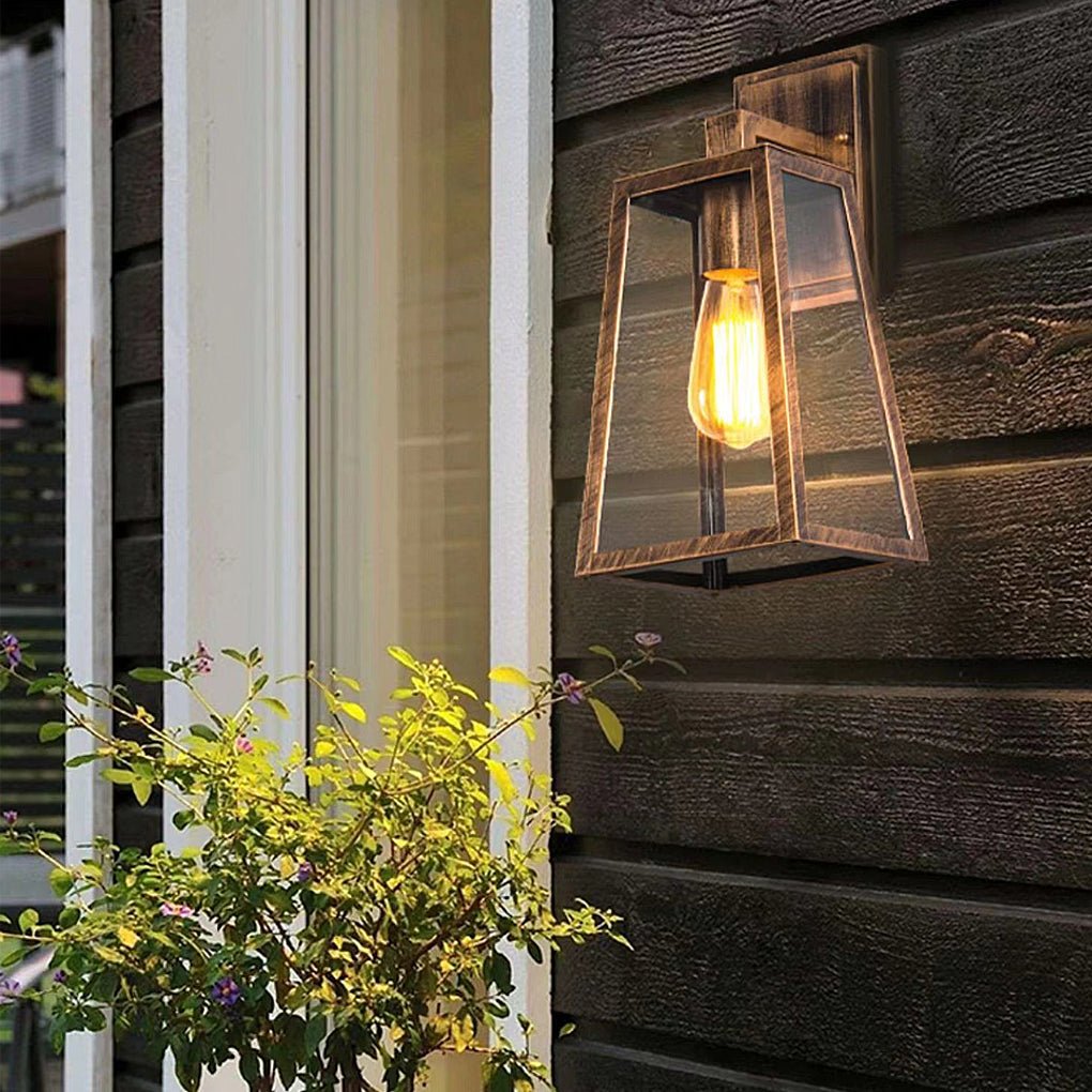 Vintage Industrial Style Glass Sconce Waterproof Outdoor Wall Lights Wall Lamp - Dazuma