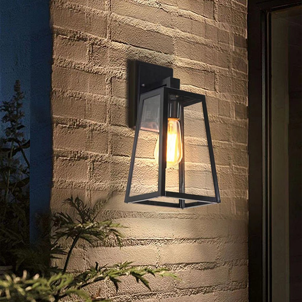 Vintage Industrial Style Glass Sconce Waterproof Outdoor Wall Lights Wall Lamp - Dazuma