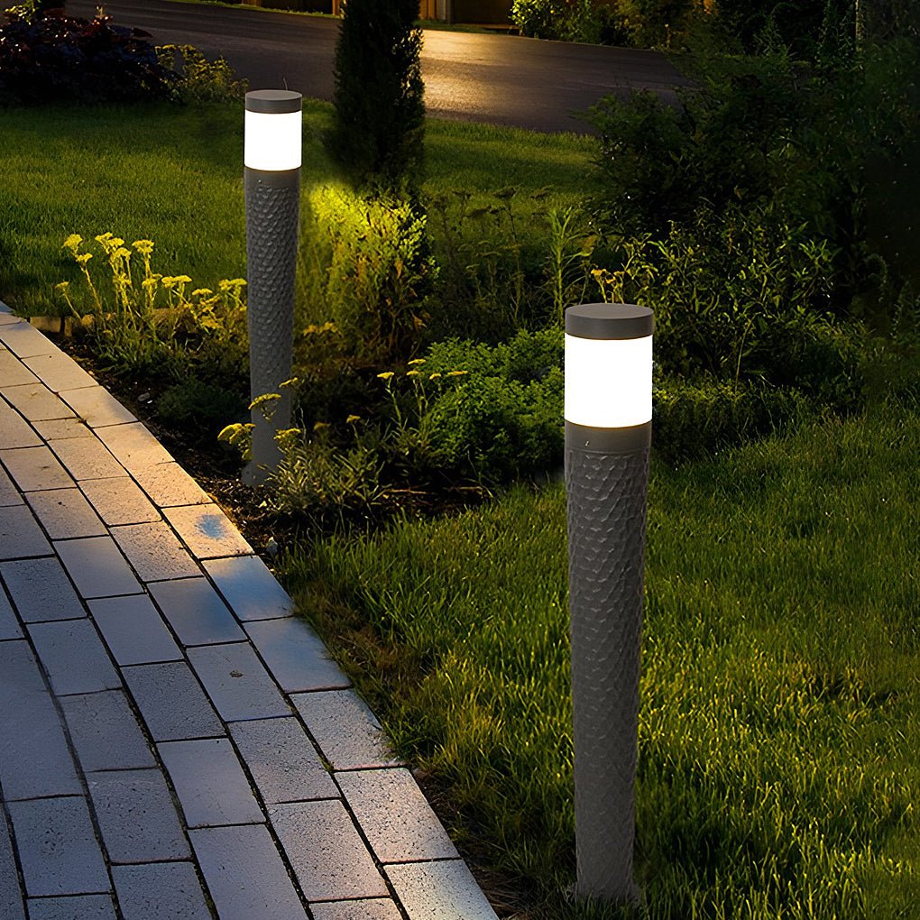 Vintage LED Outdoor Post Lights with Aluminum Body & Dome - Shaped Lampshade