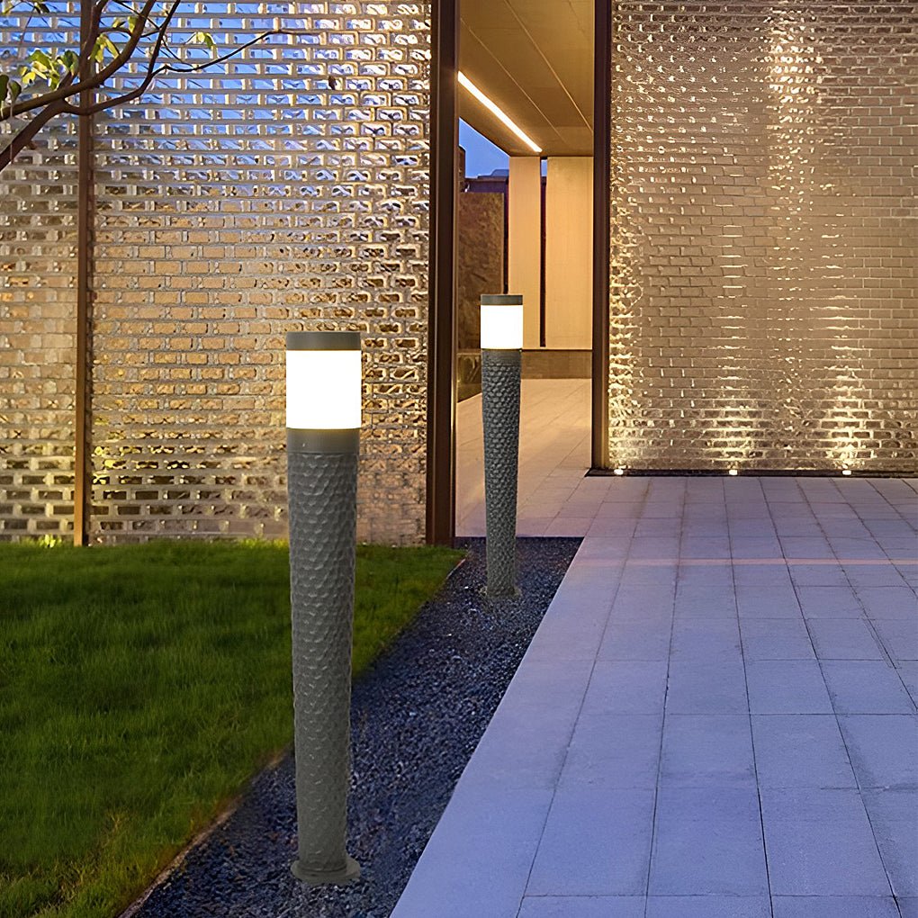 Vintage LED Outdoor Post Lights with Aluminum Body & Dome - Shaped Lampshade