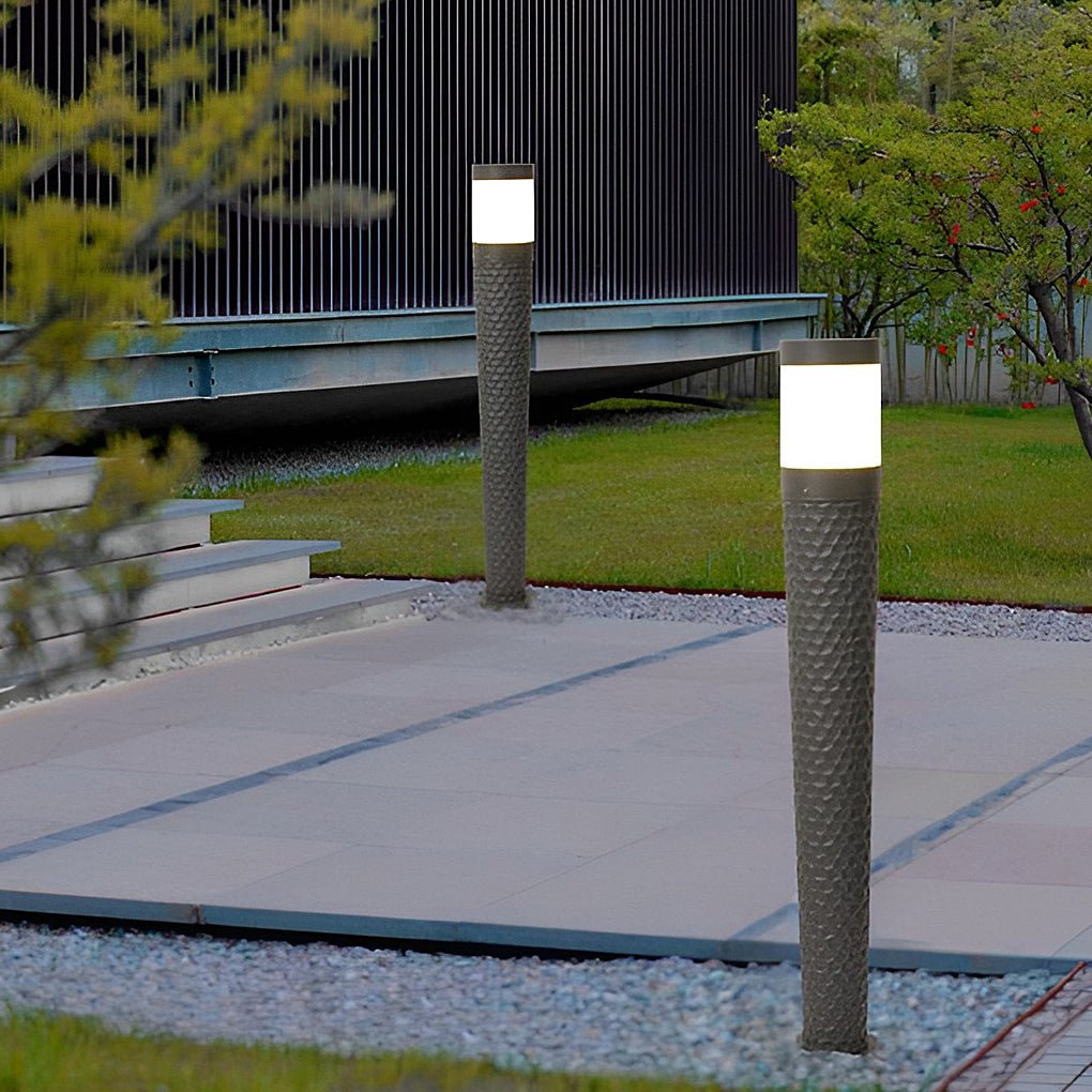 Vintage LED Outdoor Post Lights with Aluminum Body & Dome - Shaped Lampshade