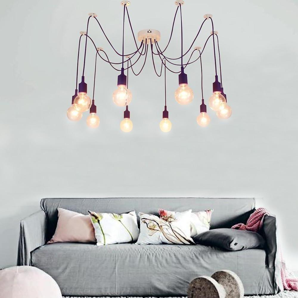 Cluster Spider Pendant Lighting 10 - heads DIY Adjustable Ceiling Lights