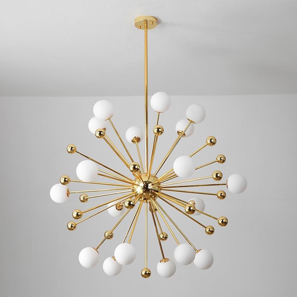 39'' LED 18 Bulbs New Design Chandelier Nordic Style Modern Metal Glass Sputnik Cluster Globe Design