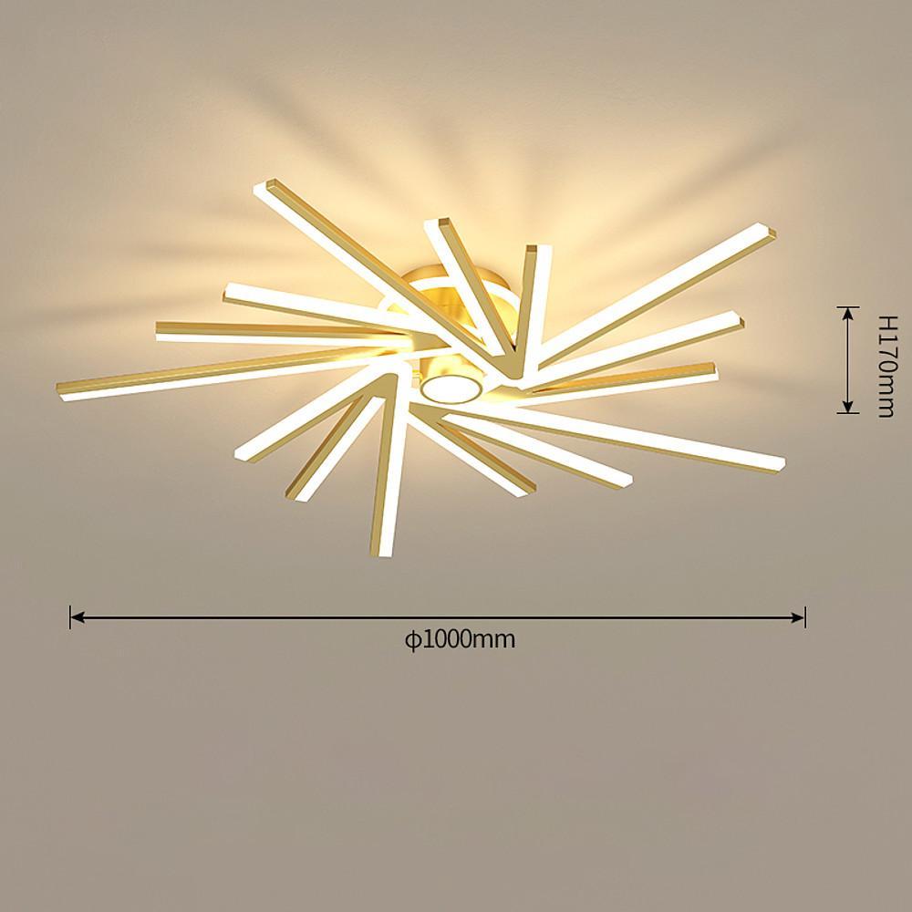 31'' LED 5-Light 4-Light 3-Light Single Design Flush Mount Lights Nordic Style LED Acrylic Metal Dimmable Ceiling Lights-dazuma