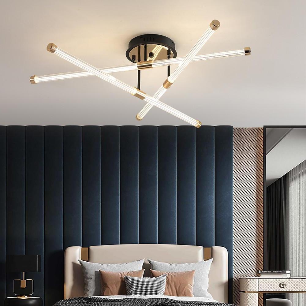 35'' LED 8-Light 6-Light 12 Bulbs Geometric Shapes Flush Mount Lights Nordic Style LED Acrylic Metal Flush Mounts Semi Flush Mounts-dazuma