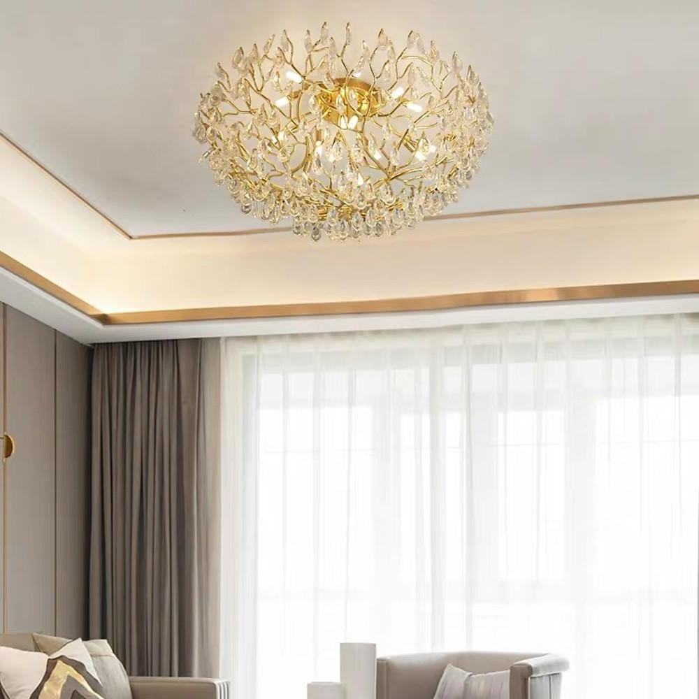 Firefly Sputnik Chandelier Modern LED Flush Mount Ceiling Light - Dazuma