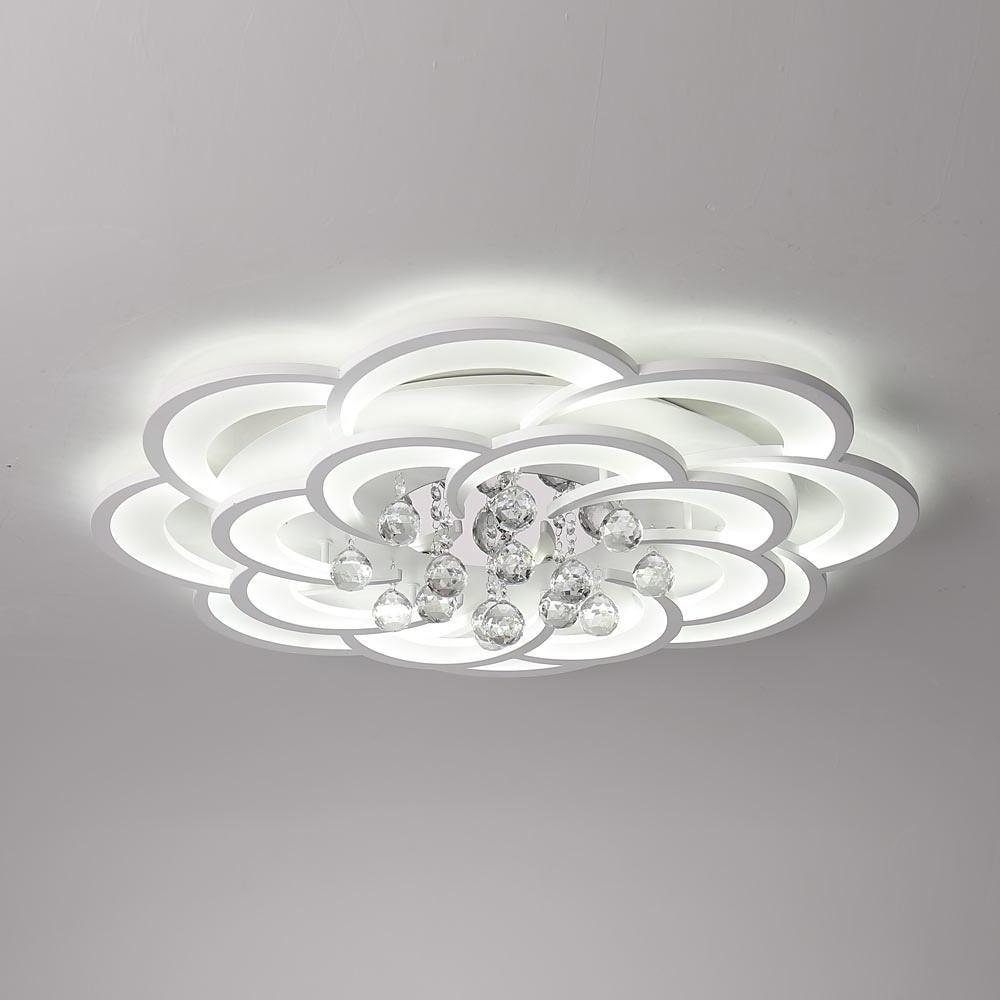31'' LED 1-Light Crystal New Design Flush Mount Lights Modern Artistic Metal Acrylic Novelty Dimmable Ceiling Lights