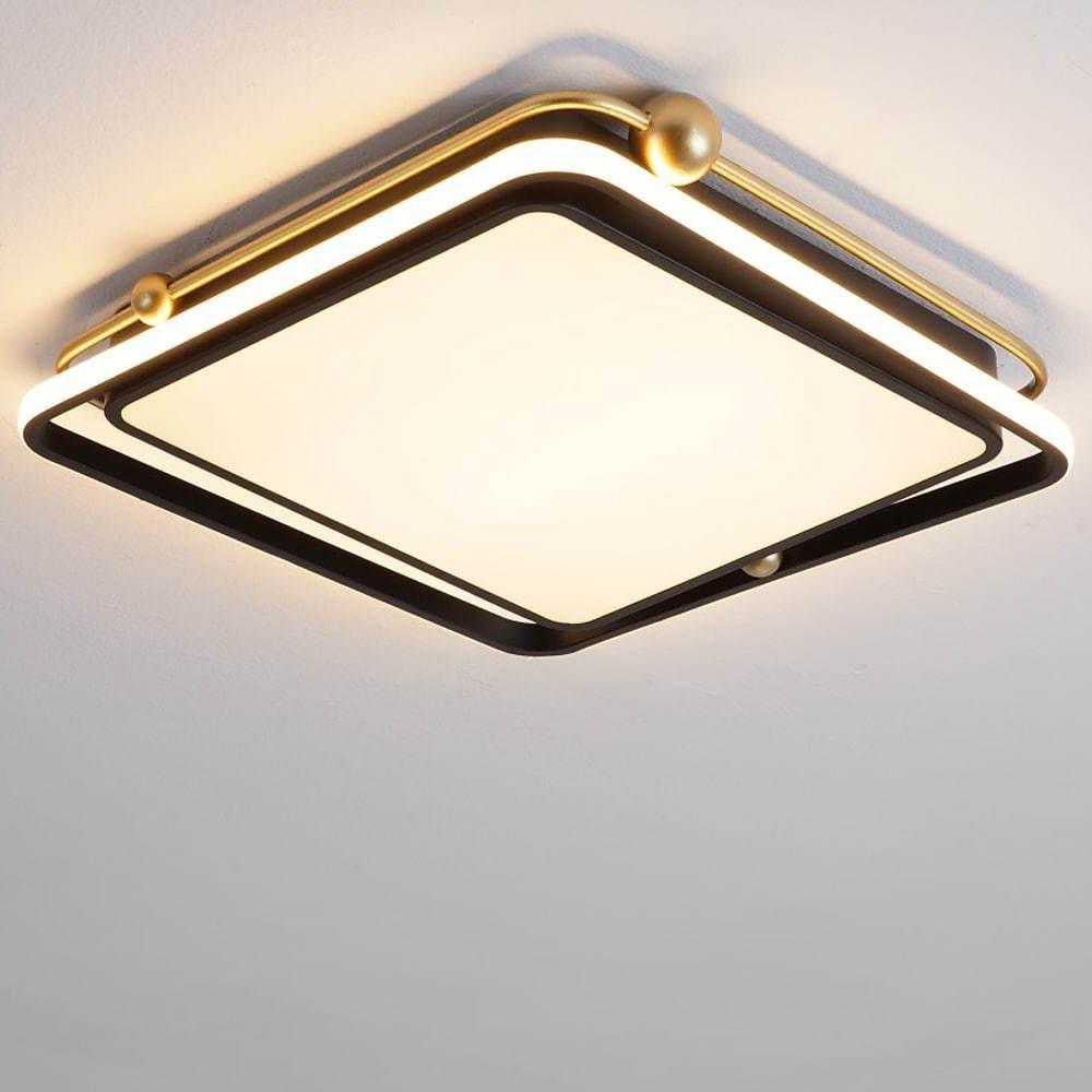 22'' LED 1-Light Geometric Shapes Dimmable Flush Mount Lights Nordic Style LED Metal Acrylic Geometrical Stylish Classic Dimmable Ceiling Lights-dazuma