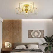 5 Light 5 - pointed Star Design LED Modern Flush Mount Ceiling Lighting