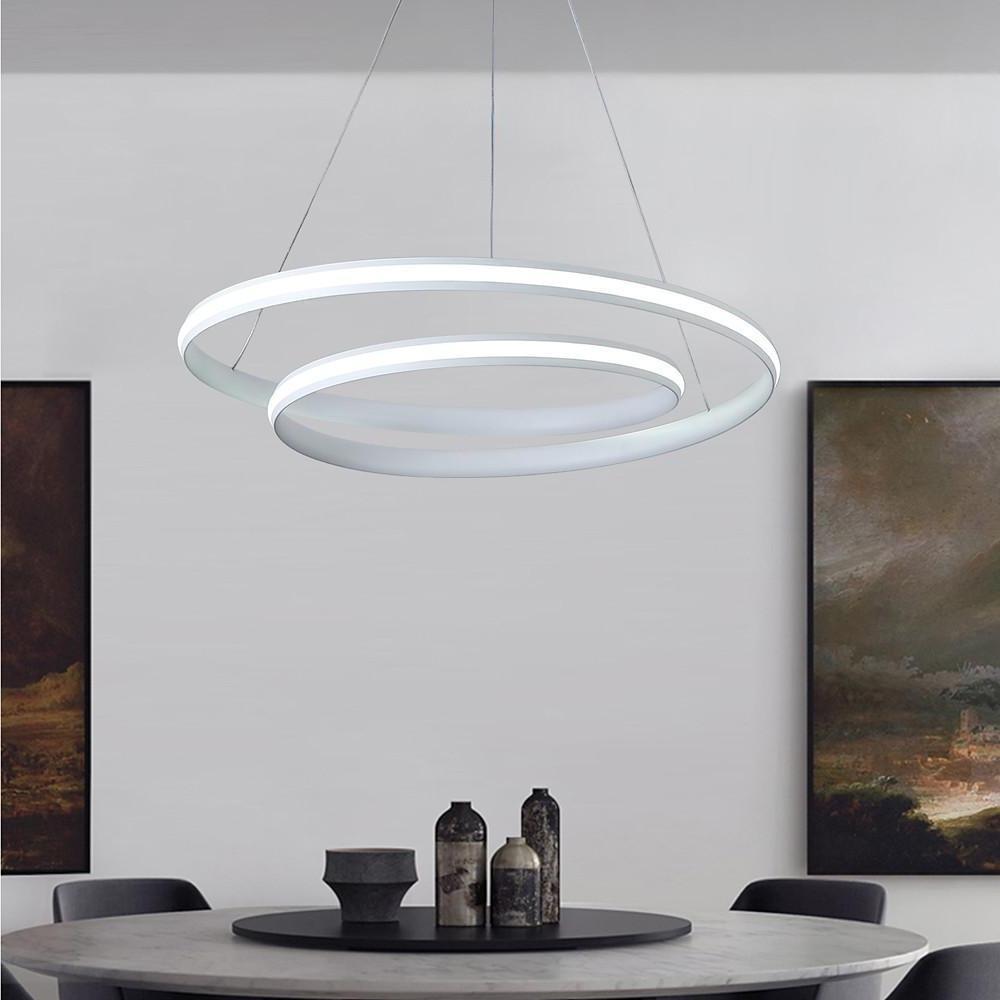 18'' LED 1-Light Adjustable New Design Chandelier LED Contemporary Aluminum PVC Circle Circle Design