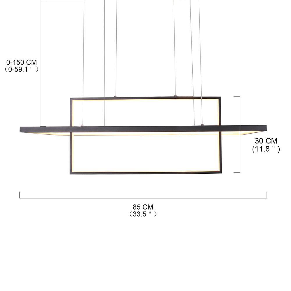 33'' LED 2-Light Cluster Design Pendant Light Modern LED Aluminum Silica gel Pendant Lights