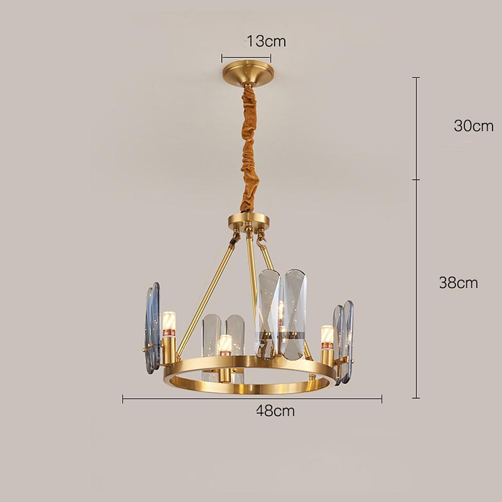 19'' LED 4-Light 8-Light 6-Light Single Design Pendant Light Nordic Style LED Copper Glass Pendant Lights