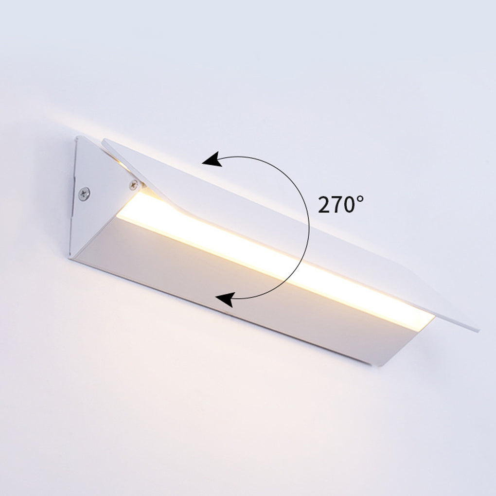 Wall adjustable light with 270 degree rotation angle illustration.