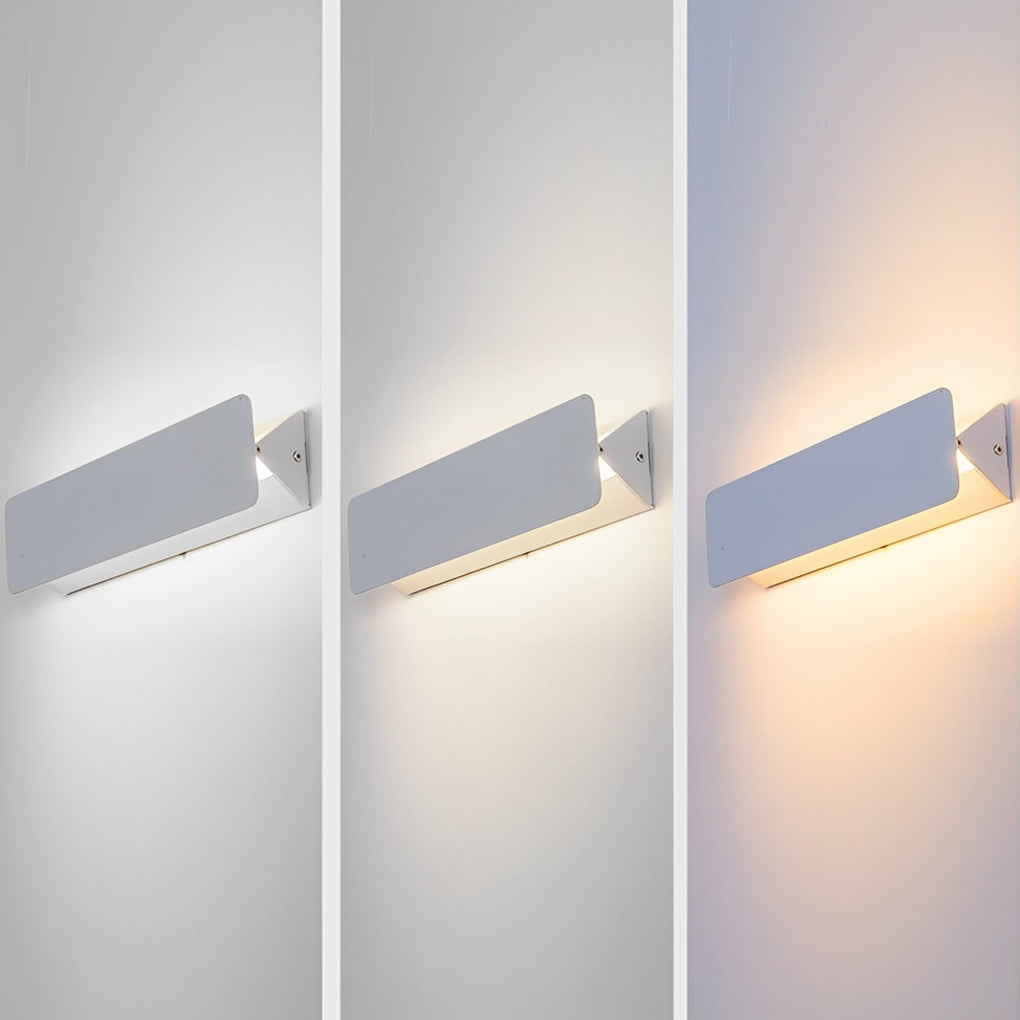 Wall adjustable light showing different lighting angles and color temperatures.