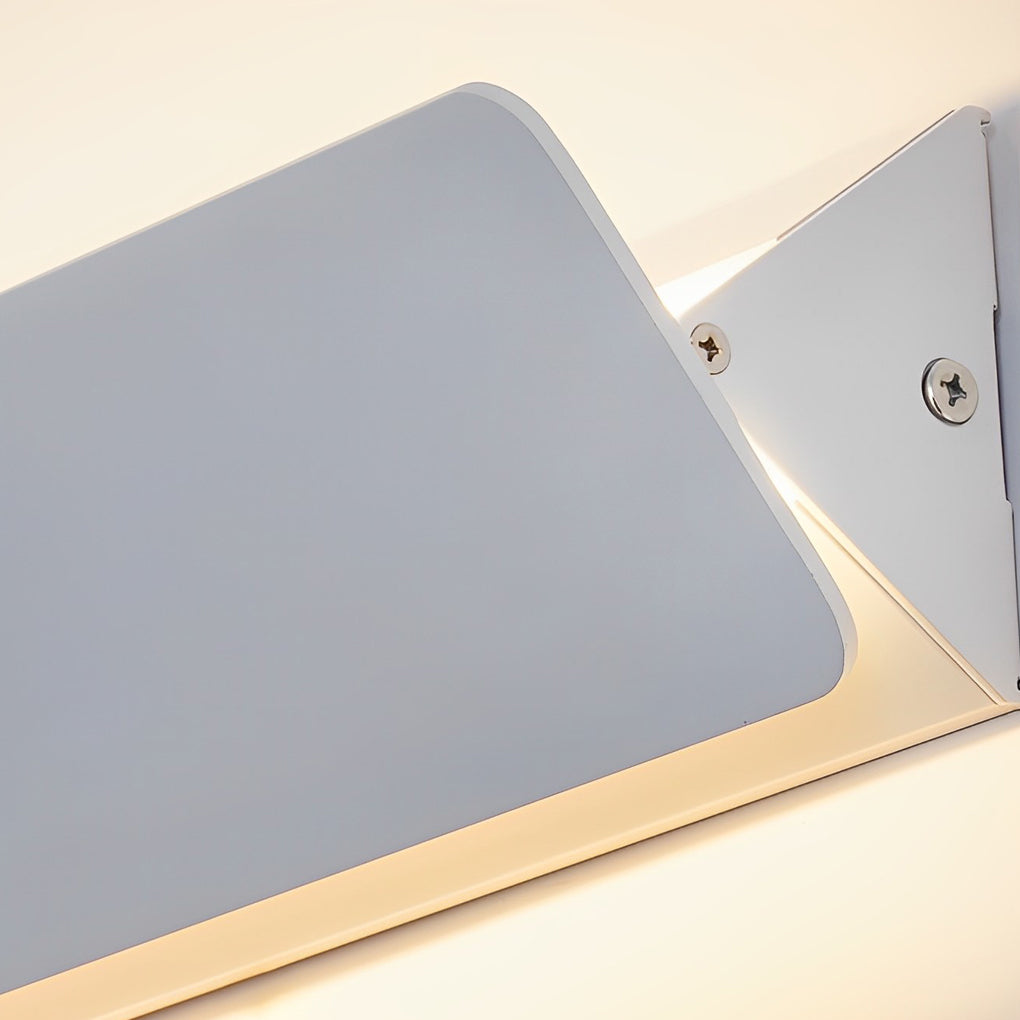 Detail view of wall adjustable light metal housing and mounting bracket.