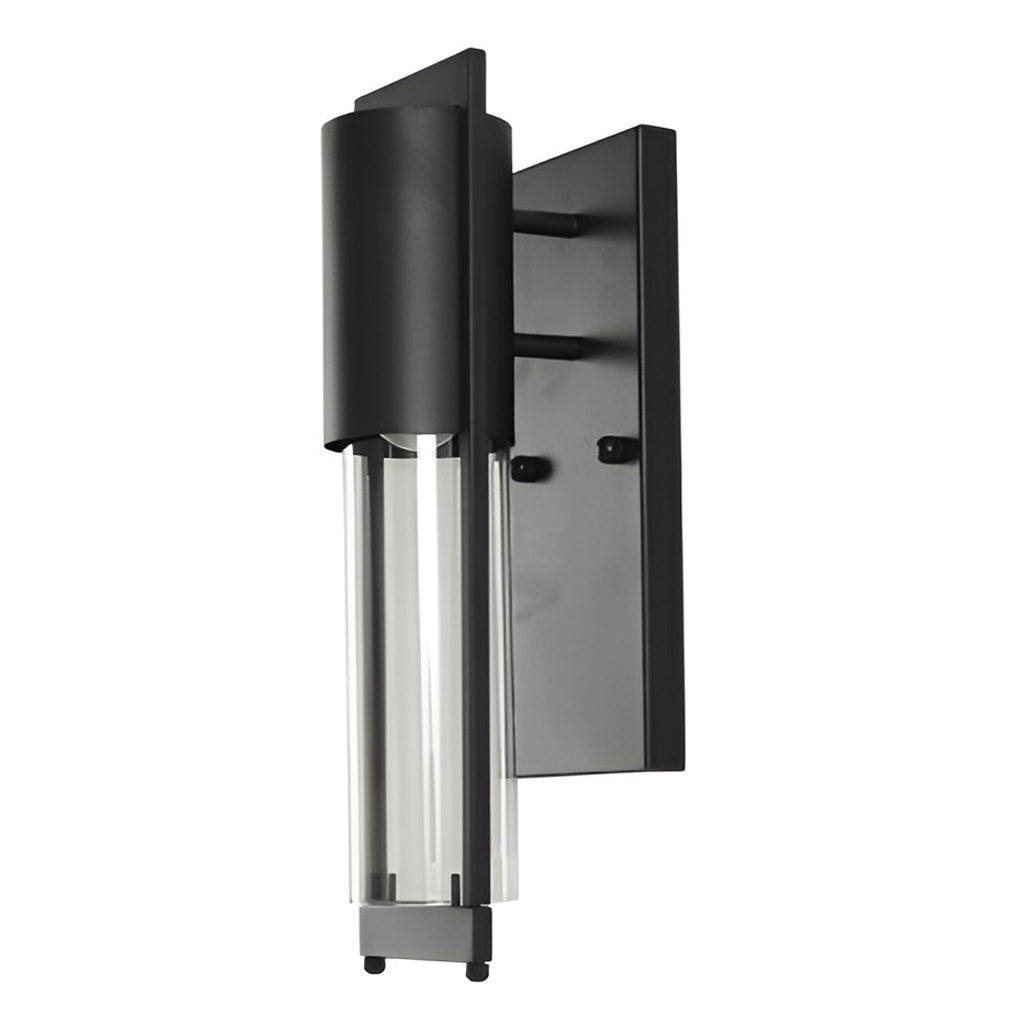 Vertical wall mount outdoor lighting in modern black design