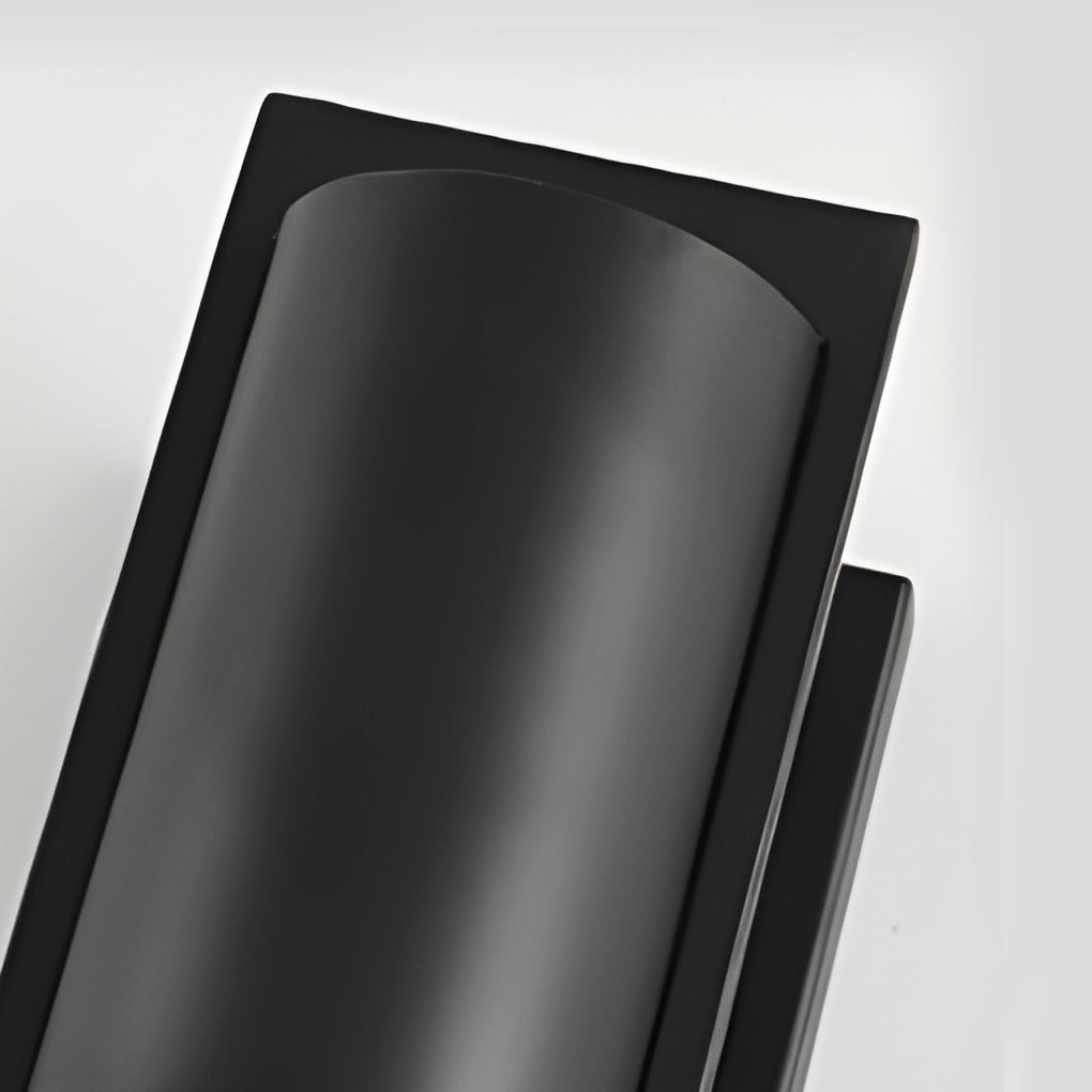 Wall mount outdoor lighting featuring matte black metal housing