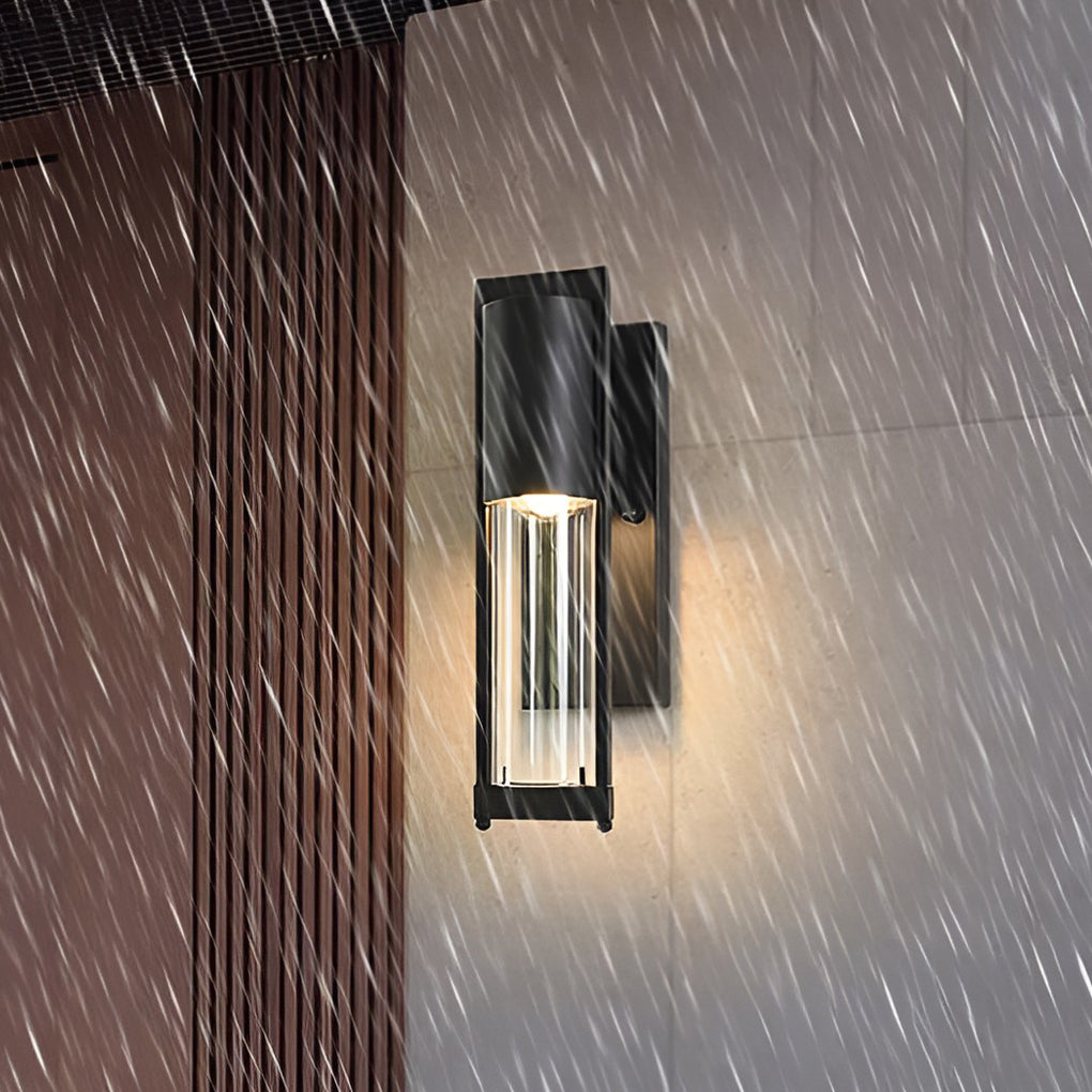 Weatherproof wall mount outdoor lighting working in rainy conditions