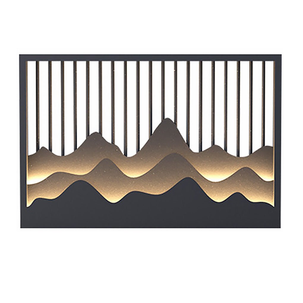Wall mountain light dimensions, front view with size specifications.