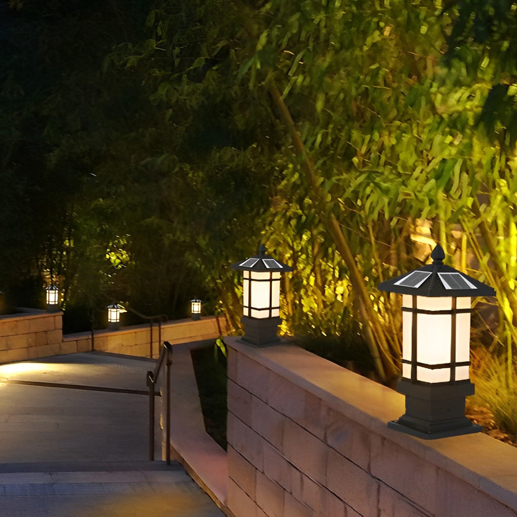 Wall pillar lights outdoor illuminating a contemporary outdoor space with classic design.
