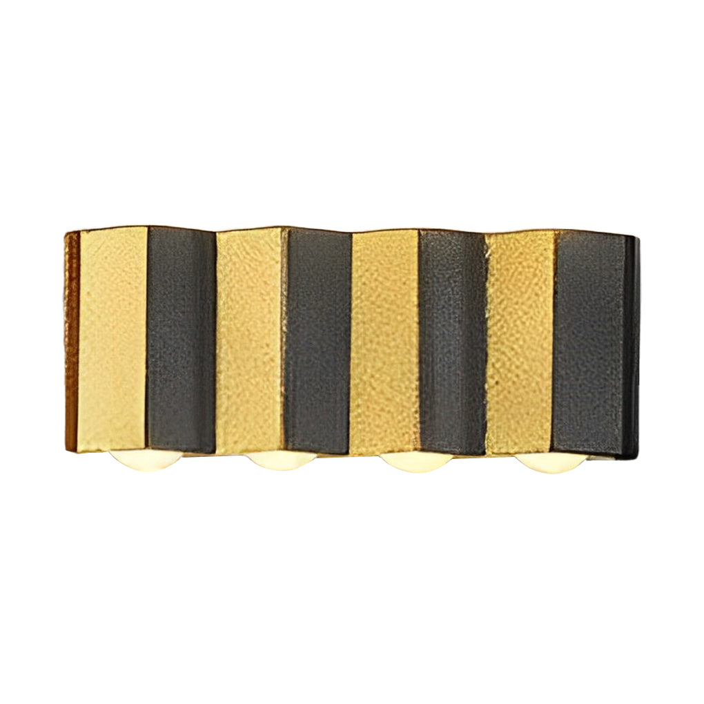 Wall sconce up-down light in black, side view of the sleek design.