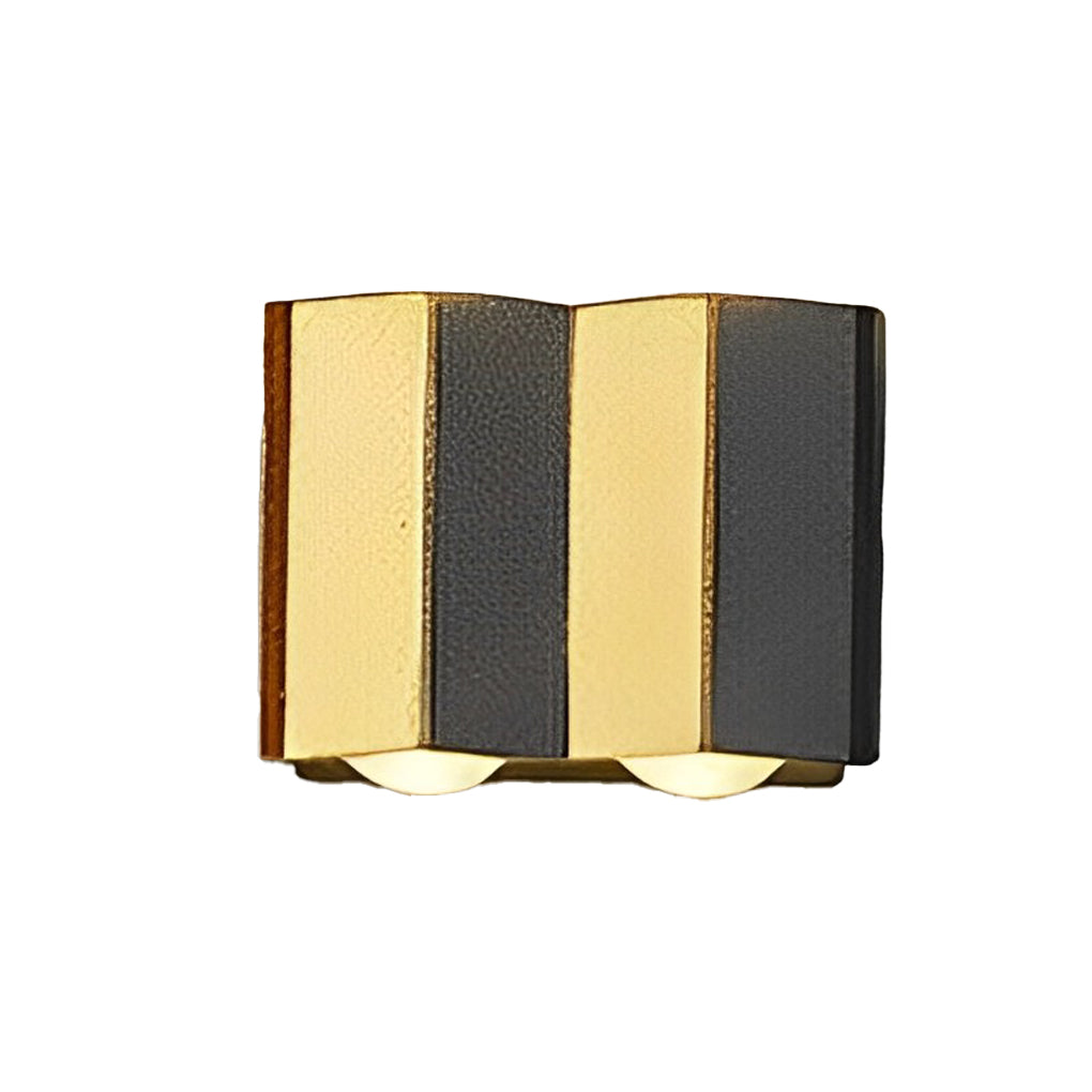 Wall sconce up-down light with a close-up of the light and texture.