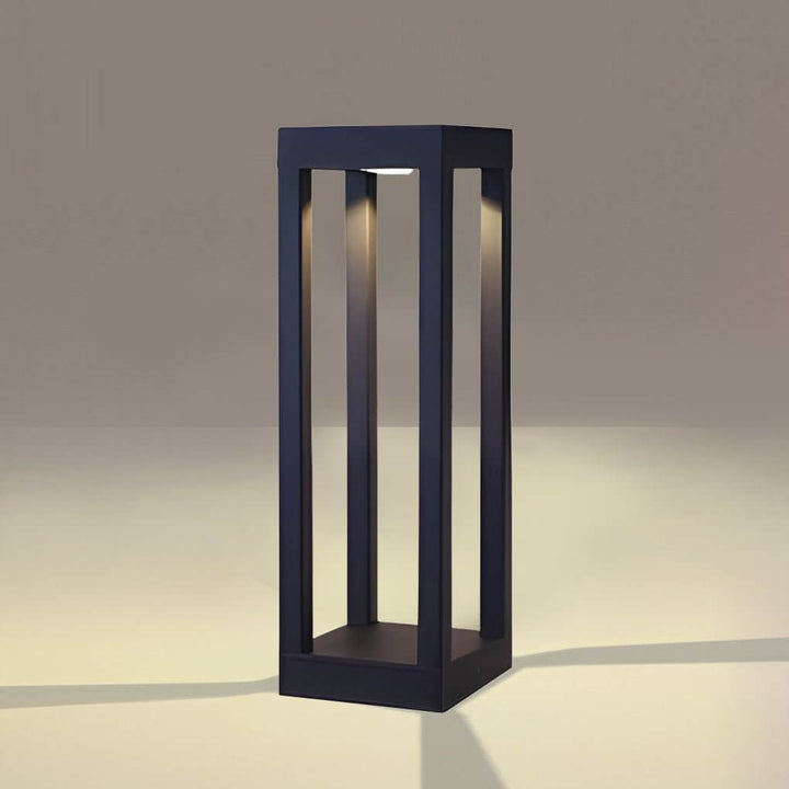 LED Bollard Garden Light Black Aluminum Garden Landscape Light