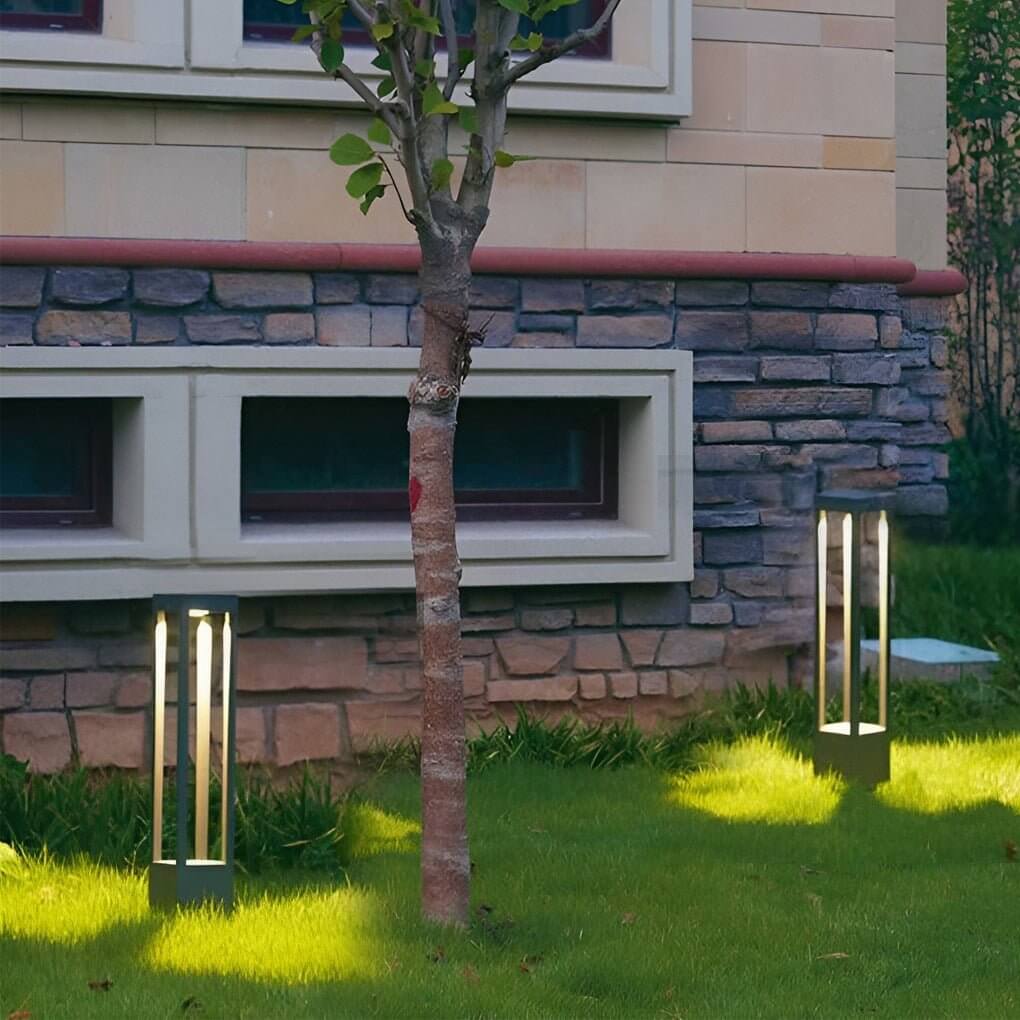 Black Aluminum Garden LED 7W 4 - Beam Landscape Bollard Lights