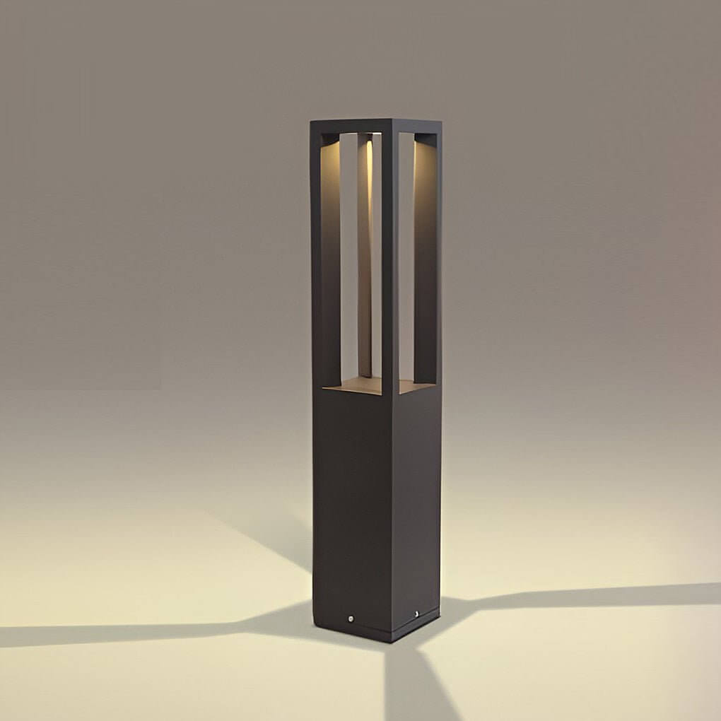 Black Aluminum Garden LED 7W 4 - Beam Landscape Bollard Lights