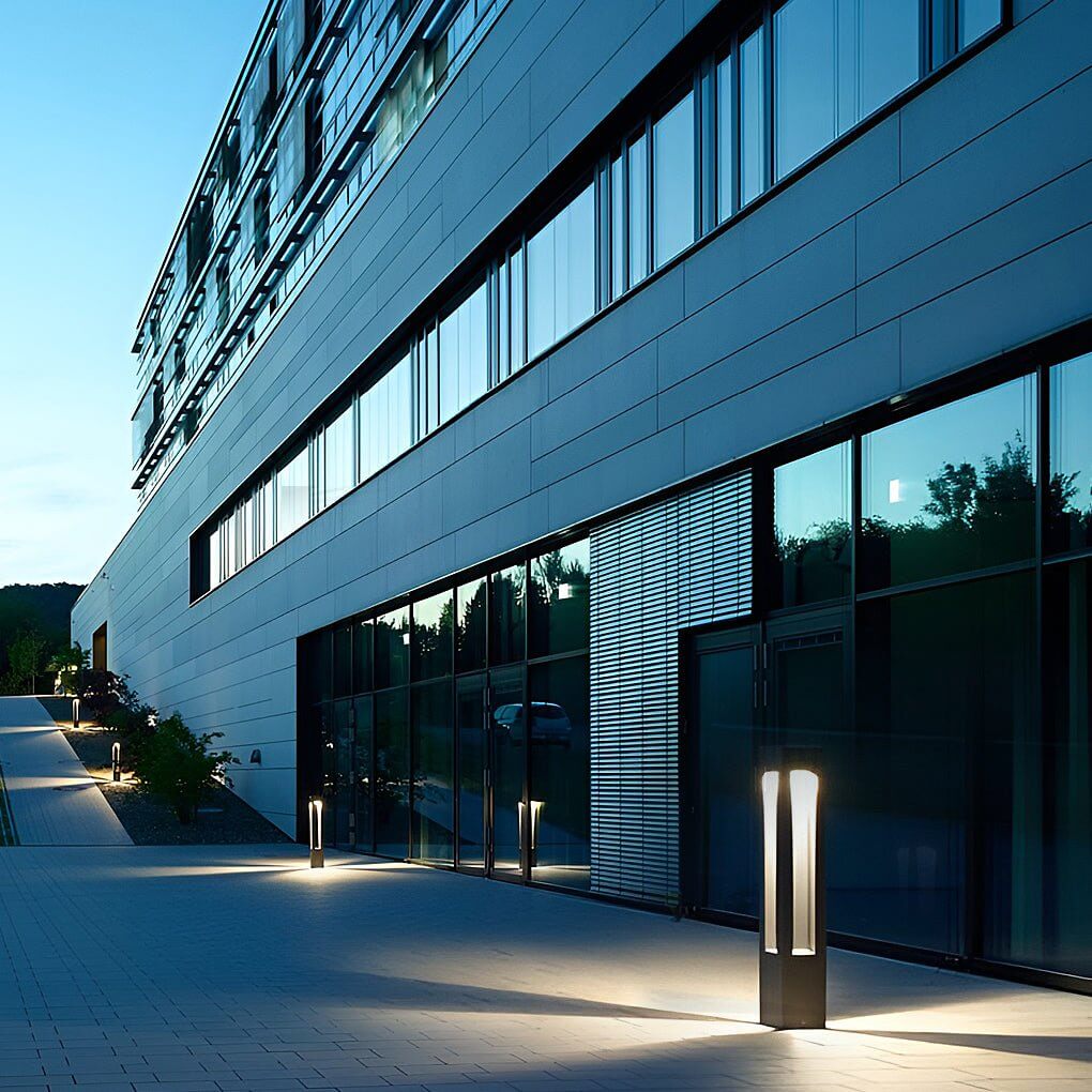 Black Aluminum Garden LED 7W 4 - Beam Landscape Bollard Lights