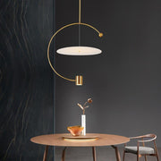 18'' LED 2-Light Single Design Pendant Light Nordic Style Modern Metal Plastic PVC Industrial Mini Geometrical Sputnik Circle Island Lights-dazuma