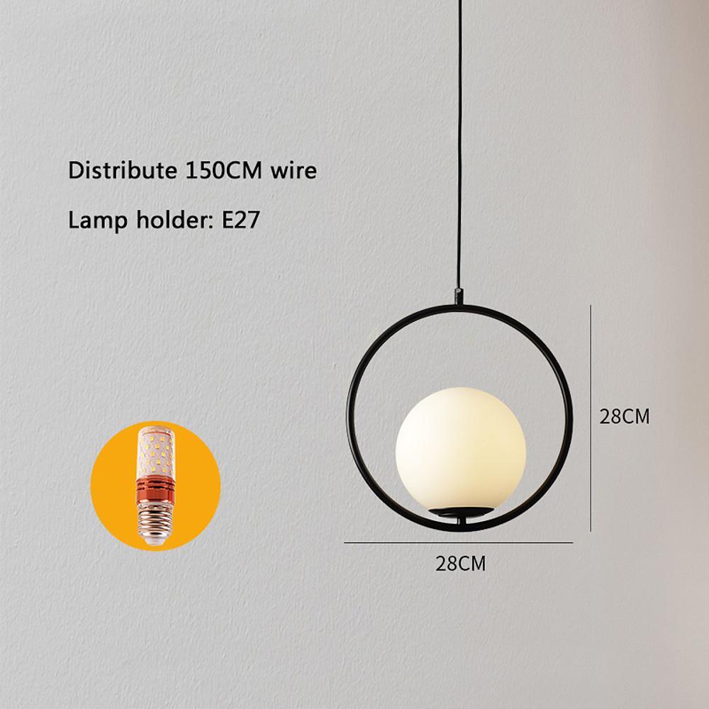 70'' LED 1-Light Adjustable Pendant Light Modern Globe Metal Glass Circle Island Lights
