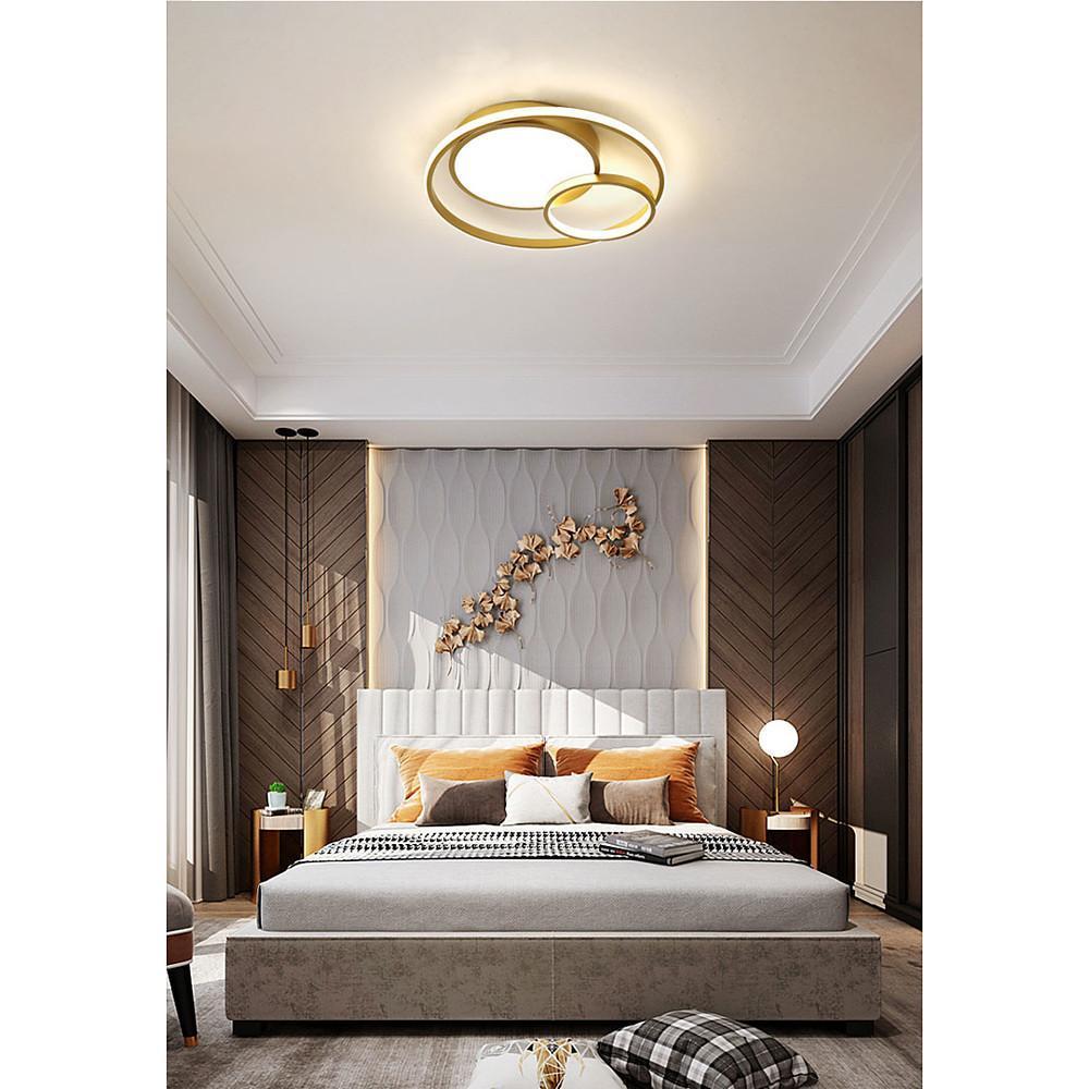 20'' LED 3-Light Single Design Flush Mount Lights Nordic Style LED Metal Aluminum Acrylic Dimmable Ceiling Lights
