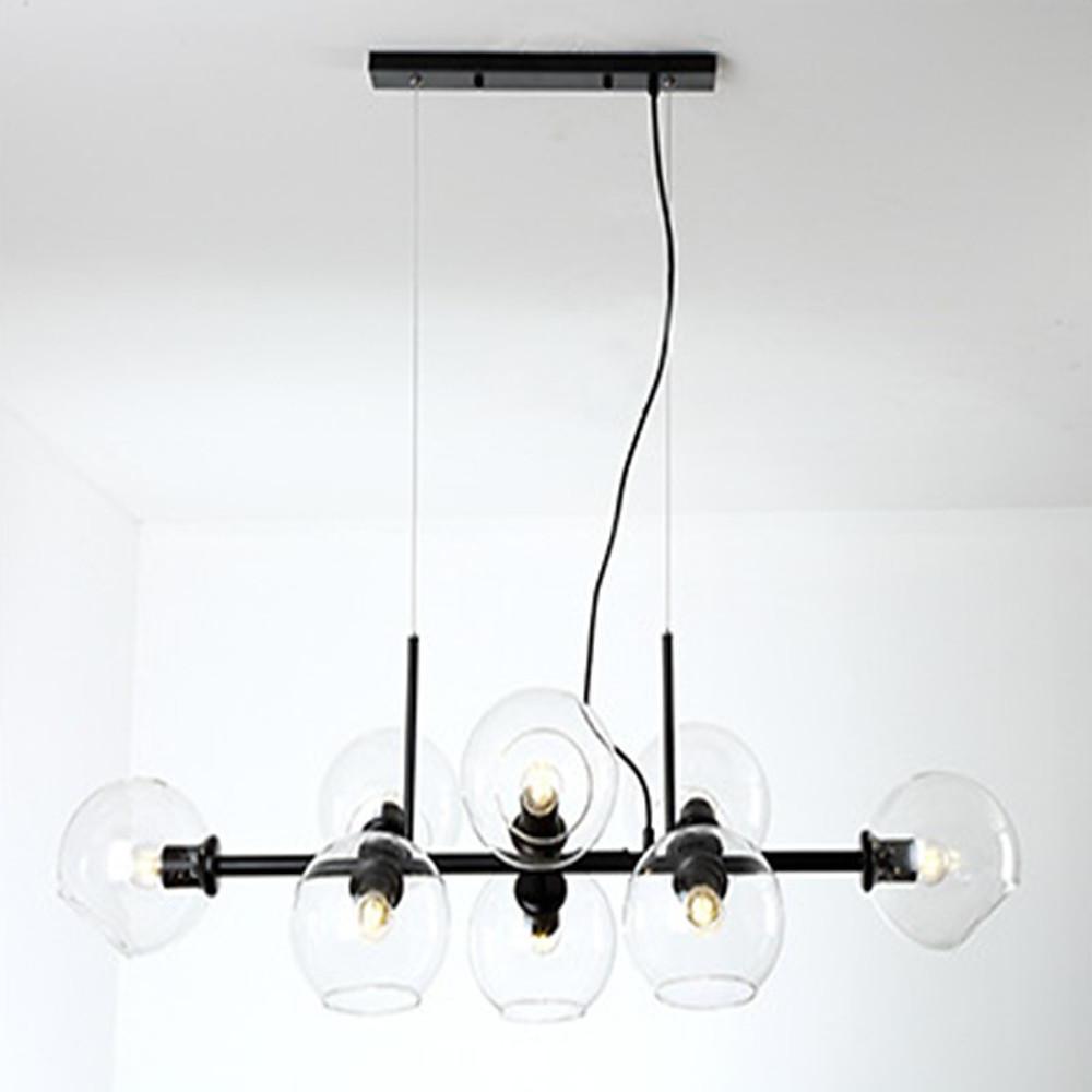 43'' LED 8-Light Single Design Chandelier Nordic Style Metal Glass Island Lights