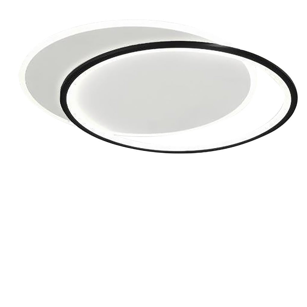 White Black Flush Mount Ceiling Lights Modern Overlapped Round Lights - Dazuma