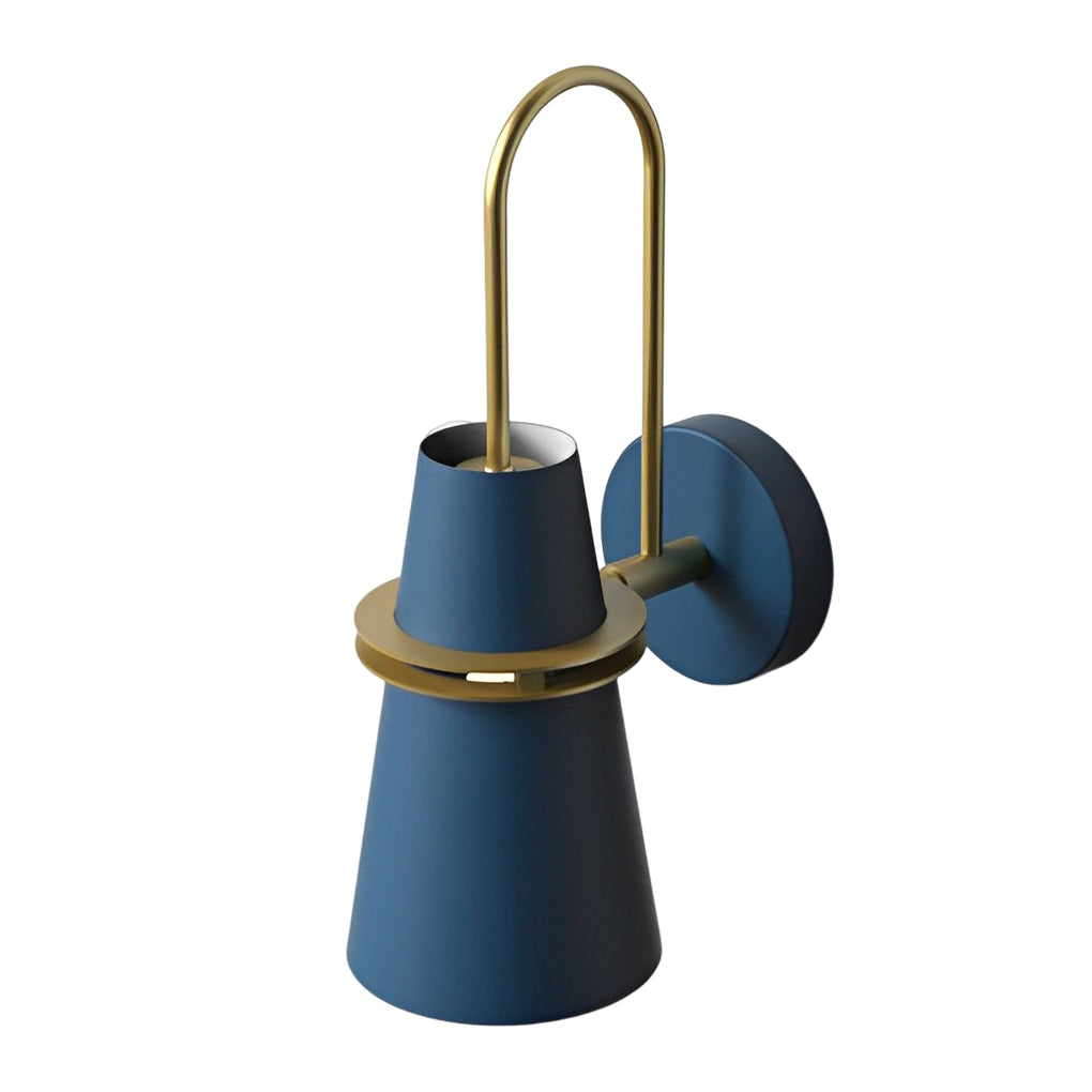 White cone wall lamp product rendering with modern minimalist wall mount design.