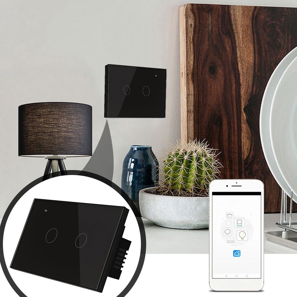 Wireless Smart Phone App Voice Remote Control Touch Wall Switch with Timing Function