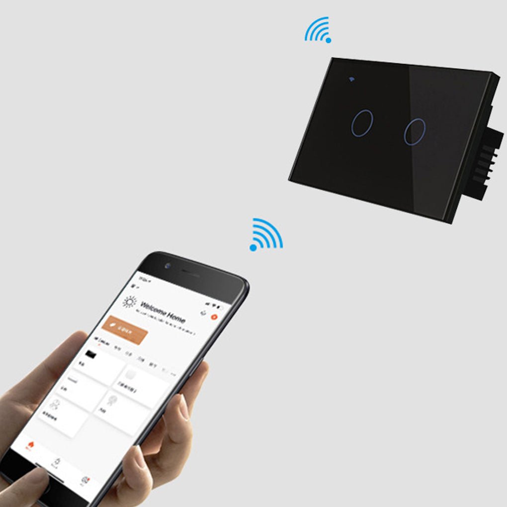 Wireless Smart Phone App Voice Remote Control Touch Wall Switch with Timing Function