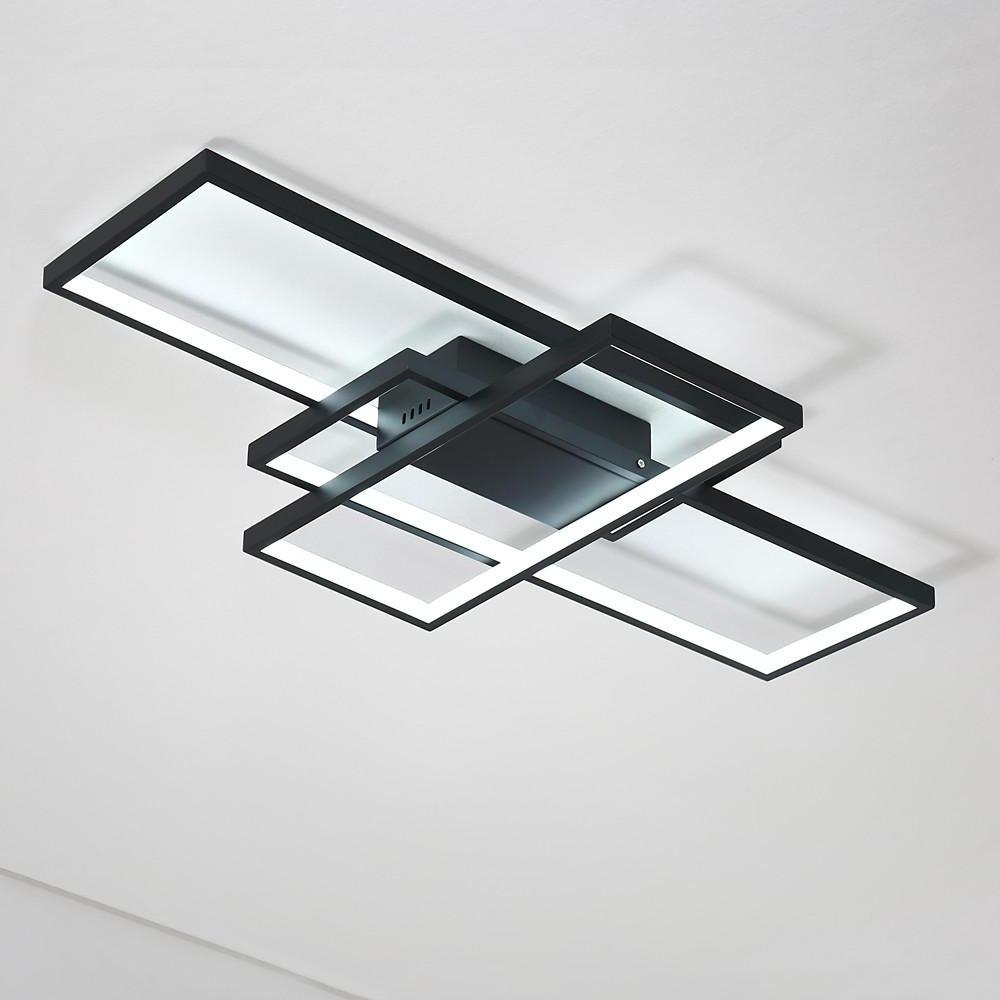 Display Of Rectangles Abstract LED Flush Mount Ceiling Lights for Bedroom