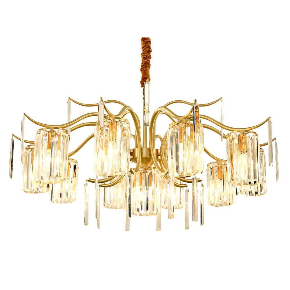 Classical 11 - lights LED Copper Glass Crystal Modern Chandeliers
